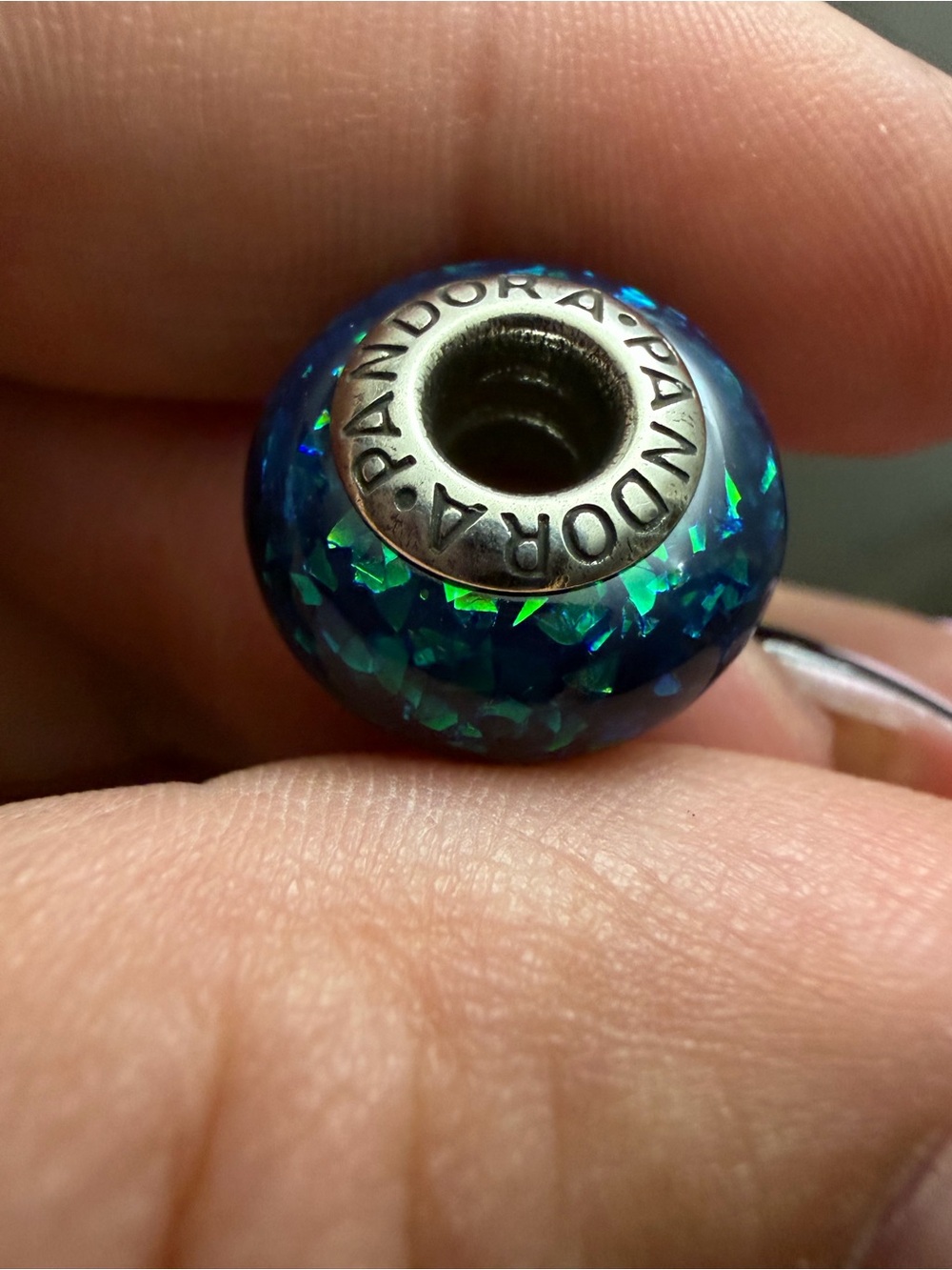 Pandora Opalescent Green Murano-Style Charm #791691C04